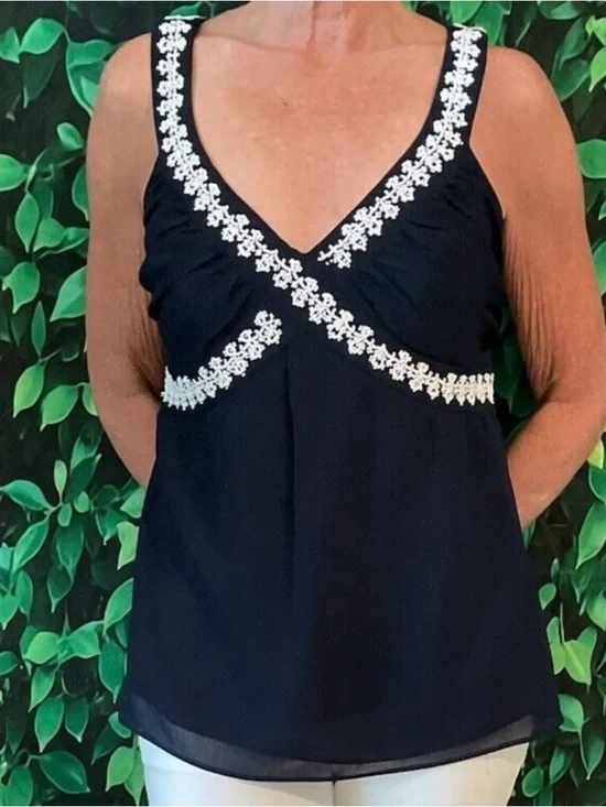 Women’s clothing bundle M/8 J. McLaughlin, Talbots, Loft, Banana Republic, Ann T - Picture 12 of 15